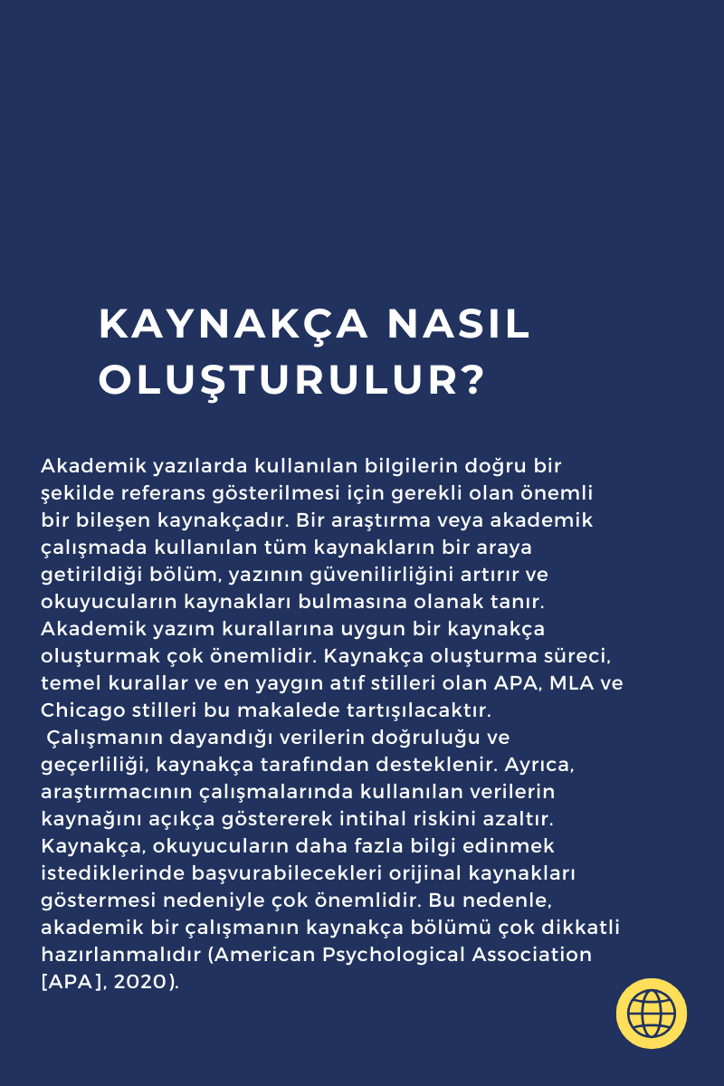 Kaynakça Oluşturma Süreci